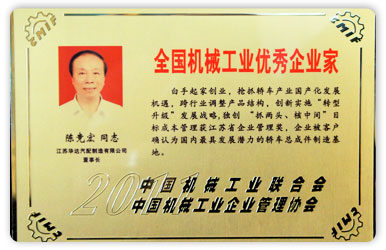 全國機械工業優秀企業家